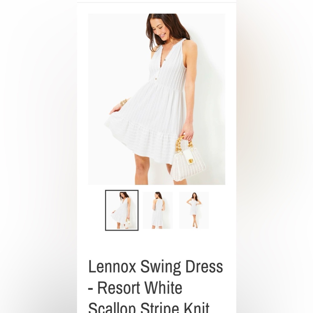 Lilly Pulitzer Lennox Swing Dress in Resort White.